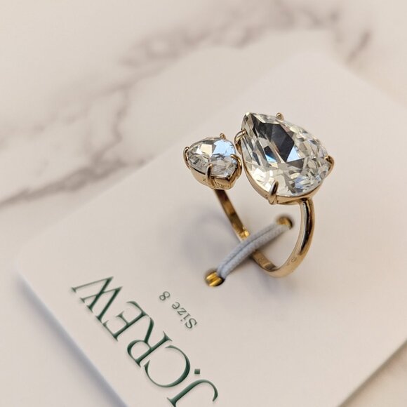 J.Crew Teardrop Crystal Bypass Ring - Picture 3 of 7